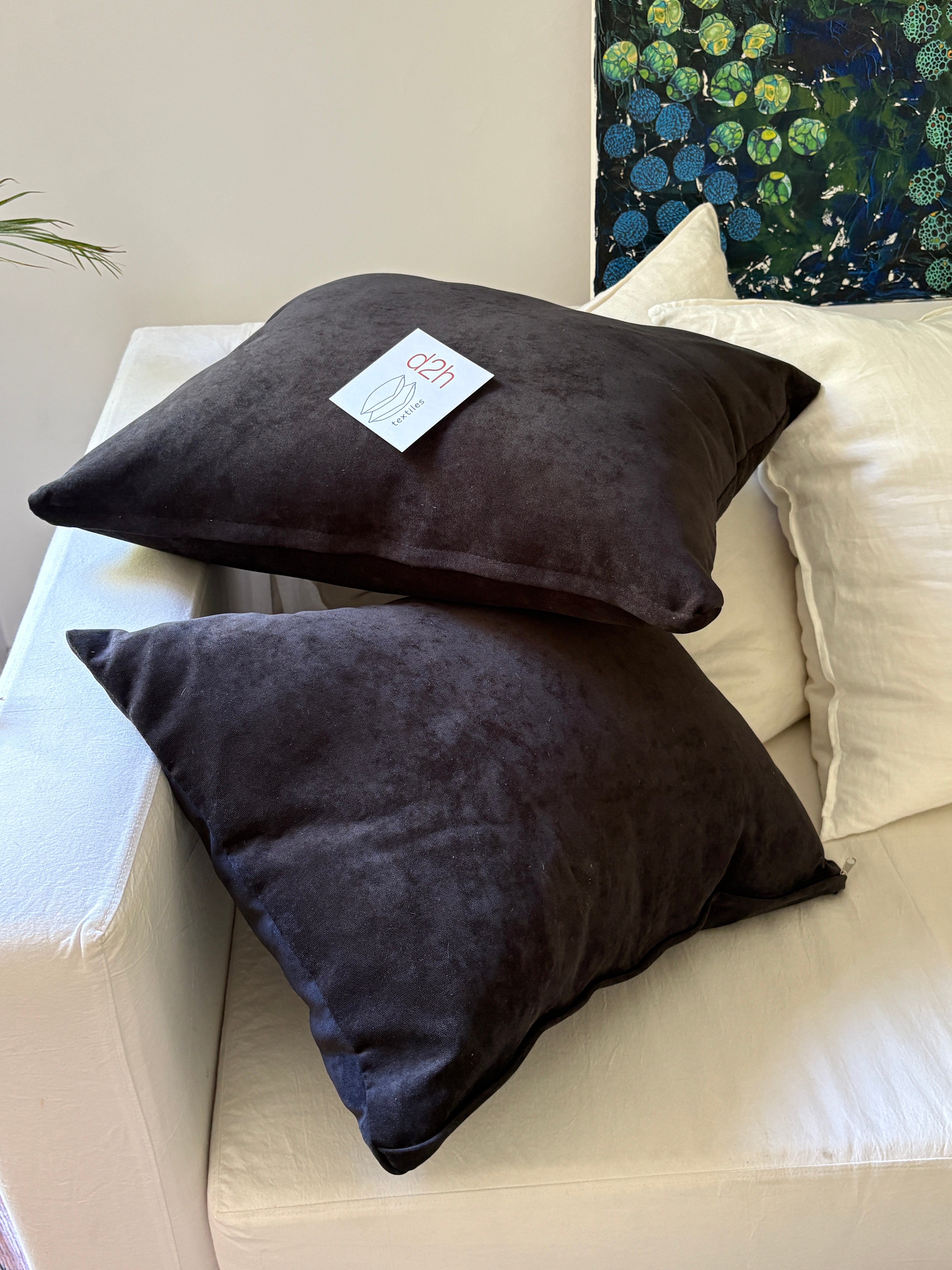 pack de almohadones panne antimancha gris grafito